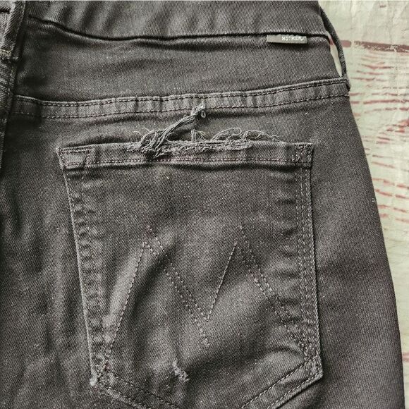 Mother Looker Ankle Fray Destressed Jeans Size 27 - Picture 5 of 8